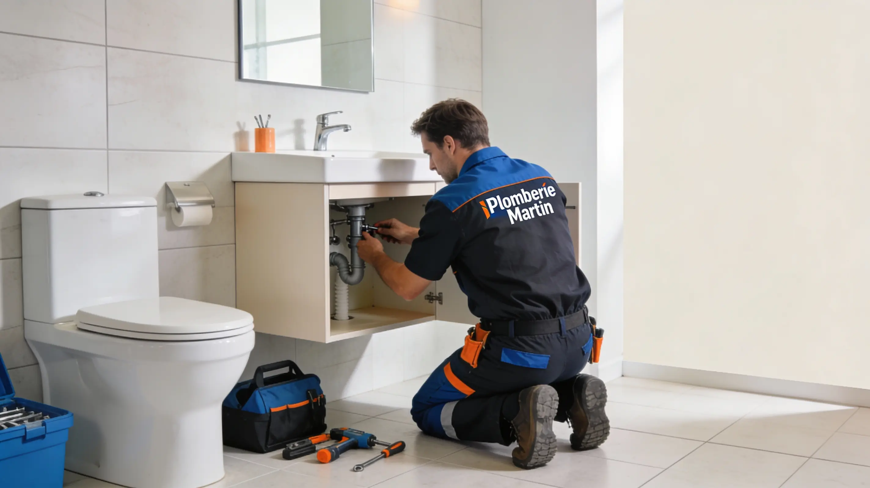 Plombier intervenant chez un client